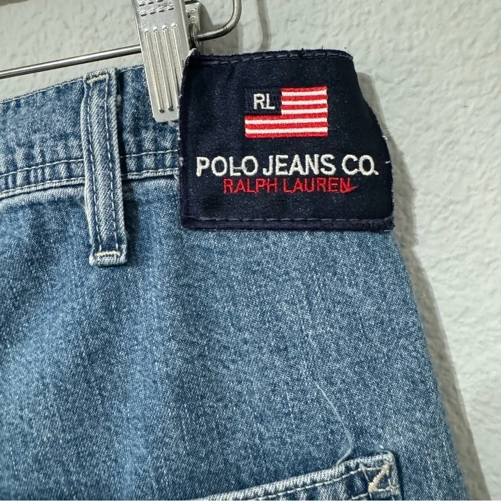 Polo Jeans Co. Ralph Lauren Men Blue Vintage Carpenter Denim Jeans Sz‎ 31x32